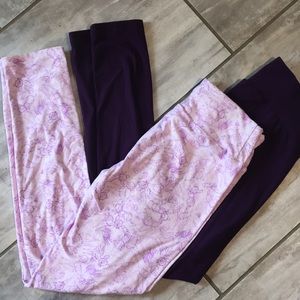 LuLaRoe OS Leggings 💜 Purple 🦌 Bambi